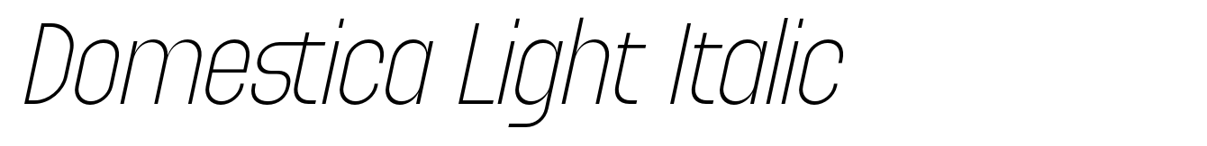Domestica Light Italic